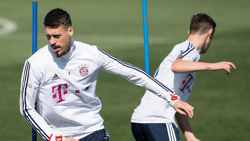 Schwitzen für den großen Triple-Traum: Klicken Sie sich durch die Trainings-Bilder vom Mittwoch.