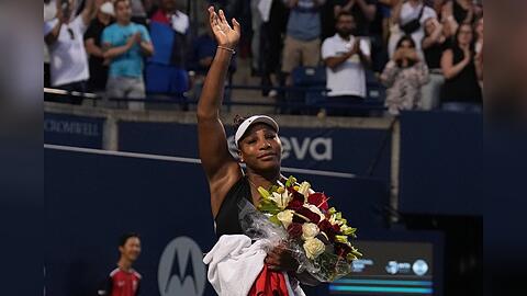 Serena Williams nach ihrem wohl letzten Match in Toronto.