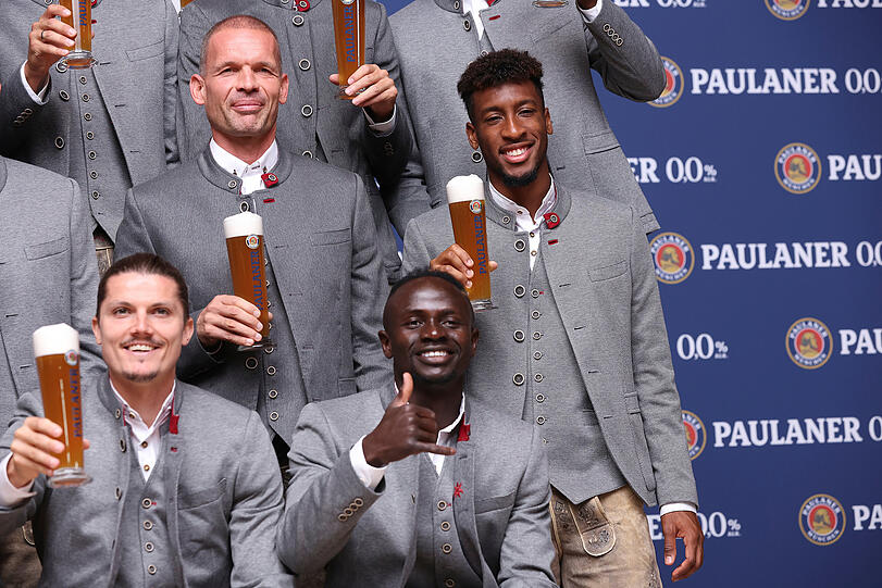 Weitere Bilder vom Lederhosen-Shooting des FC Bayern.