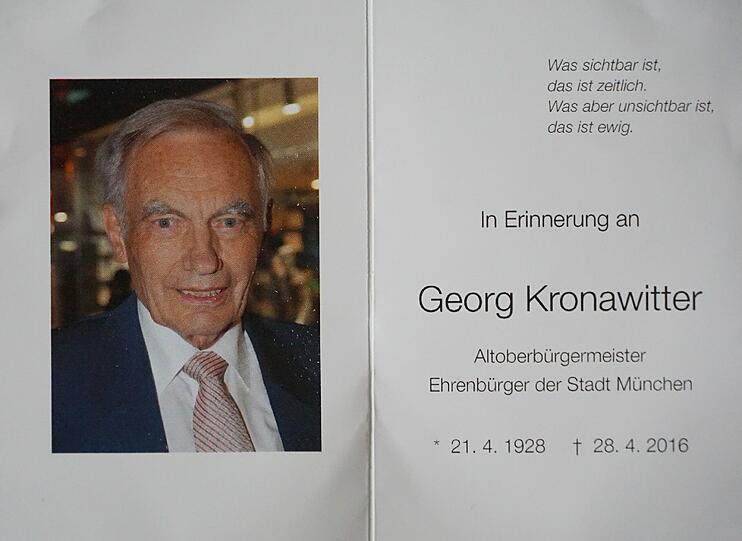 In Erinnerung an Georg Kronawitter.