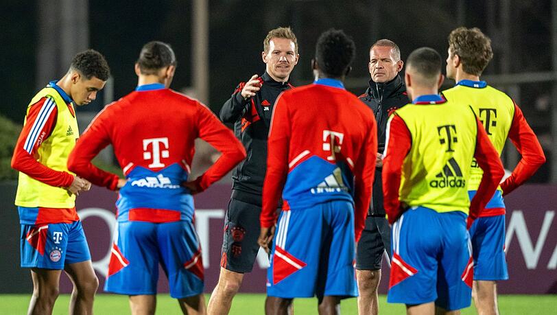 Die Bayern um Trainer Julian Nagelsmann im Trainingslager.