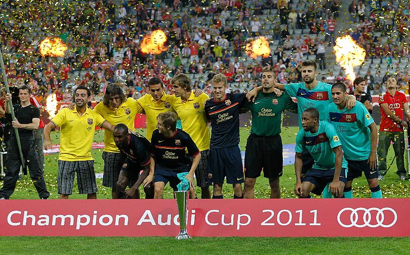 Am Ende jubelte der FC Barcelona. Der Champions-League-Sieger gewann das Finale im Audi Cup gegen den FC Bayern Münchenmit 2:0. Die Bilder vom Spiel.