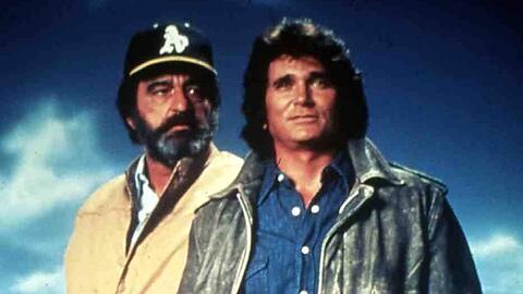 Victor French (l.) und Michael Landon spielten die Hauptrollen in "Ein Engel auf Erden"