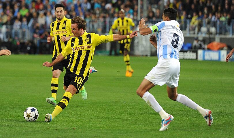 Mario, der Zauberer: Dortmunds Mario Götze hatte drei große Chancen gegen den FC Malaga, blieb am Ende aber doch ohne Treffer.