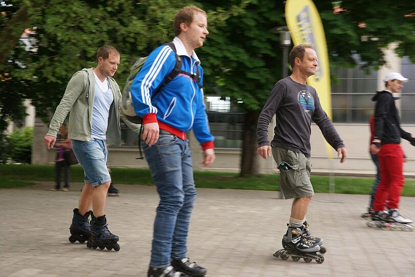 Sportlich: Der Saison-Auftakt der AOK-Blade-Night.