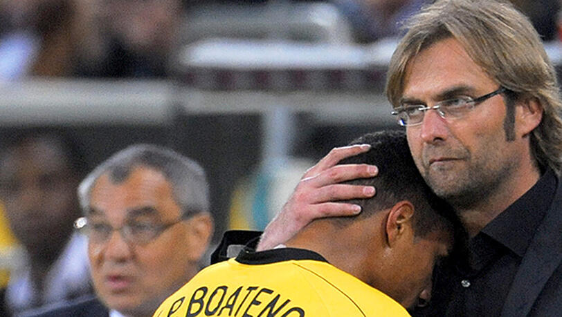 Kevin-Prince Boateng erzählt, wie Jürgen Klopp ihn zum Weinen brachte. Kevin-Prince Boateng erzählt, wie Jürgen Klopp ihn zum Weinen brachte.