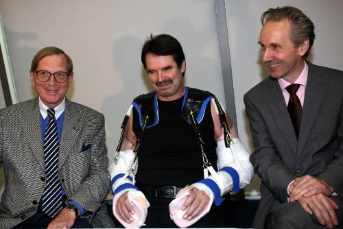 Karl Merk kurz nach der OP 2008 im Rechts der Isar.