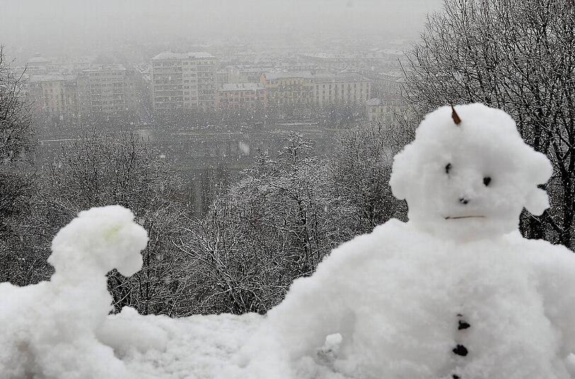 Schnee auch in Italien.