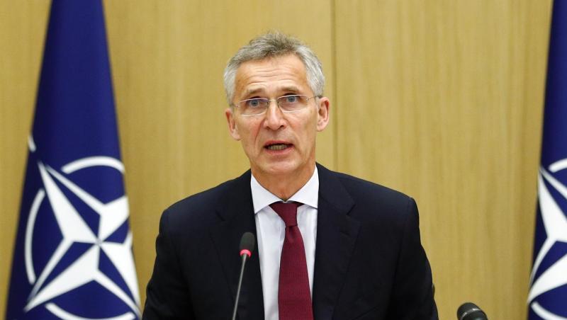 Nato-Generalsekretär Jens Stoltenberg bei einer Videokonferenz am 17. Juni. Nato-Generalsekretär Jens Stoltenberg bei einer Videokonferenz am 17. Juni.