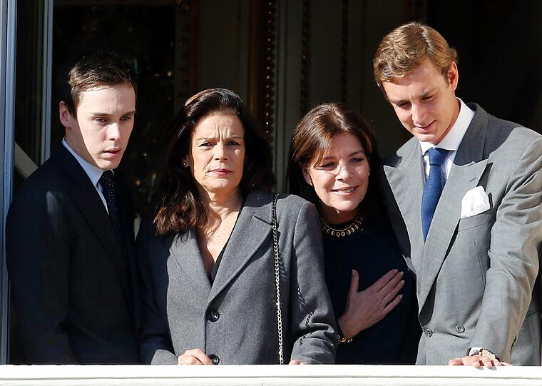 Louis Ducruet, Prinzessin Caroline, Prinzessin Stephanie und Pierre Casiraghi