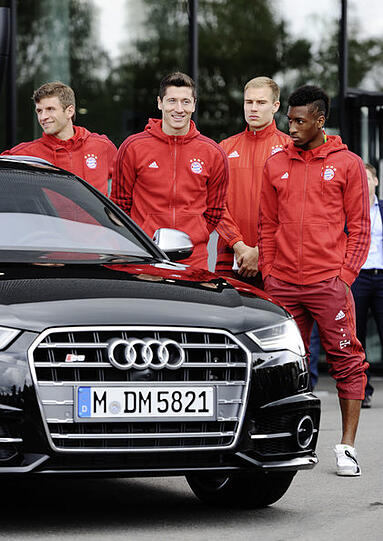 Thomas Müller, Robert Lewandowski, Holger Badstuber und Kingsley Coman.