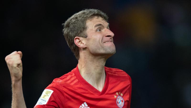 Thomas Müller vom FC Bayern jubelt. Foto: Soeren Stache/dpa-Zentralbild/dpa/Archivbild Thomas Müller vom FC Bayern jubelt. Foto: Soeren Stache/dpa-Zentralbild/dpa/Archivbild