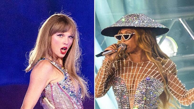 Ließen mit ihren Konzertfilmen und Musik-Dokus 2023 die Kinokassen kräftig klingeln: "Person of the Year" Taylor Swift (l.) und Superstar Beyoncé.