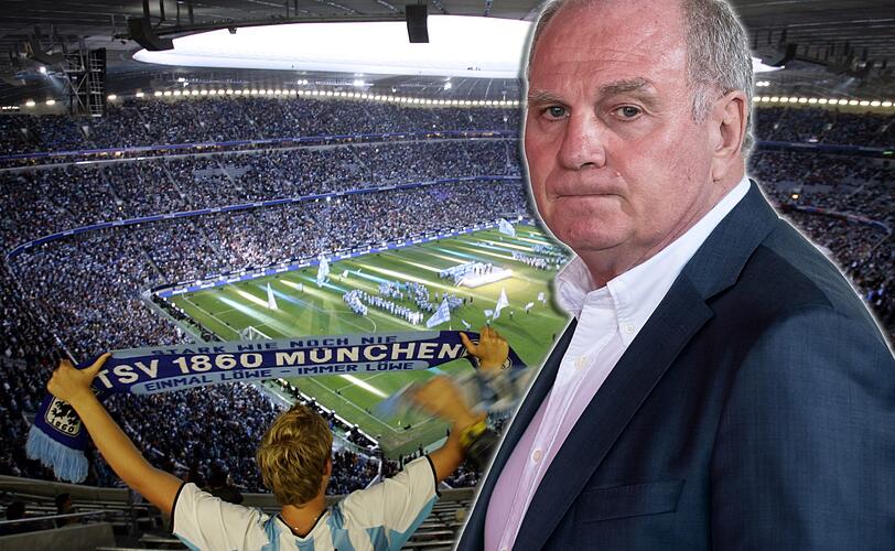 Ihm wird nicht das beste Verhältnis zum TSV 1860 nachgesagt: Uli Hoeneß (re.), Präsident des FC Bayern.