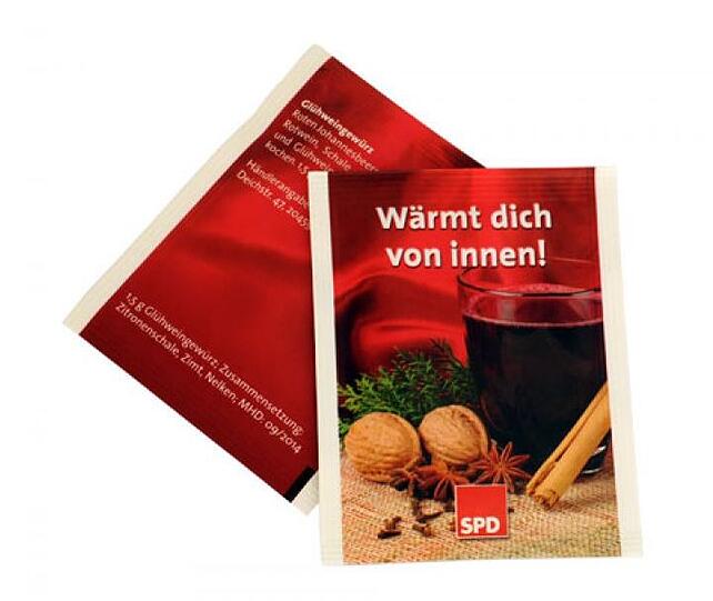Für die kalten Herbst- und Winterabend: Das SPD-Glühweingewürz. Das erwärmt bestimmt die sozialdemokratische Seele.