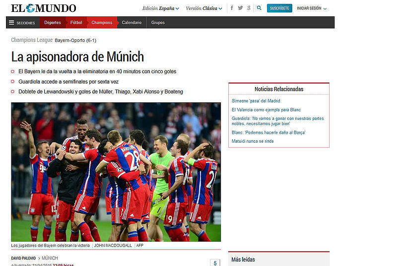 "Die Walze von München", macht ElMundo
