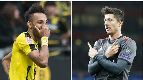 Duell der Toptorjäger: Robert Lewandowski gegen Pierre-Emerick Aubameyang.