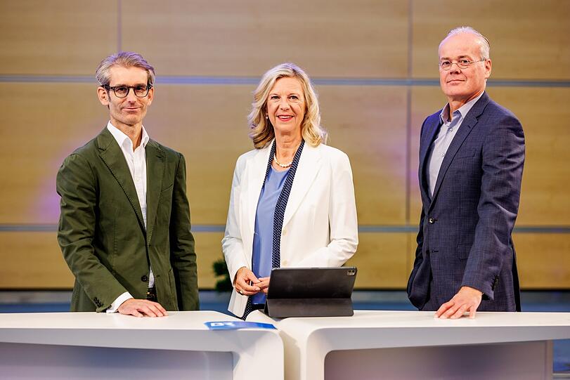 Björn Wilhelm, Programmdirektor Kultur beim BR (von links nach rechts), Katja Wildermuth, BR-Intendantin, und Thomas Hinrichs, BR-Informationsdirektor. Björn Wilhelm, Programmdirektor Kultur beim BR (von links nach rechts), Katja Wildermuth, BR-Intendantin, und Thomas Hinrichs, BR-Informationsdirektor.
