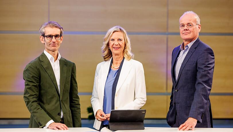 Björn Wilhelm, Programmdirektor Kultur beim BR (von links nach rechts), Katja Wildermuth, BR-Intendantin, und Thomas Hinrichs, BR-Informationsdirektor. Björn Wilhelm, Programmdirektor Kultur beim BR (von links nach rechts), Katja Wildermuth, BR-Intendantin, und Thomas Hinrichs, BR-Informationsdirektor.