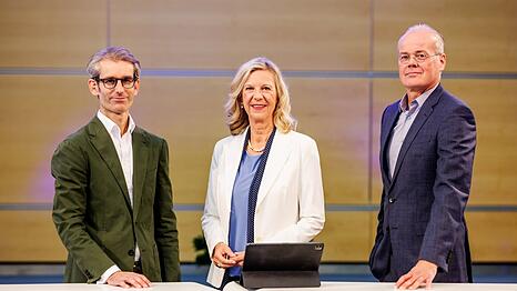 Bj&ouml;rn Wilhelm, Programmdirektor Kultur beim BR (von links nach rechts), Katja Wildermuth, BR-Intendantin, und Thomas Hinrichs, BR-Informationsdirektor.