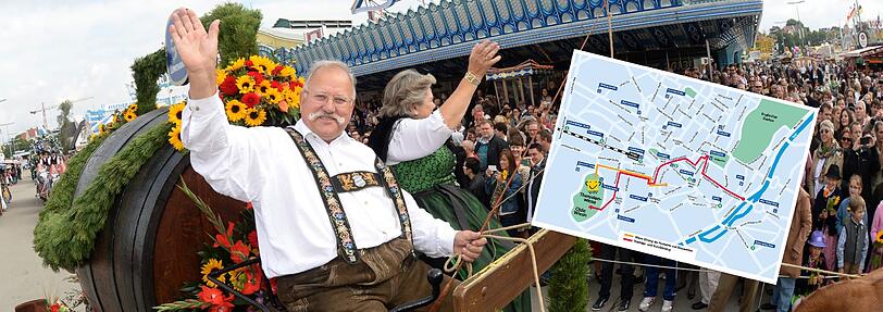 Auch in diesem Jahr wird Wiggerl Hagn wieder beim festlichen Einzug der Wiesn-Wirte dabei sein. Diese Strecken werden dafür zum Auftakt des Oktoberfestes gesperrt.