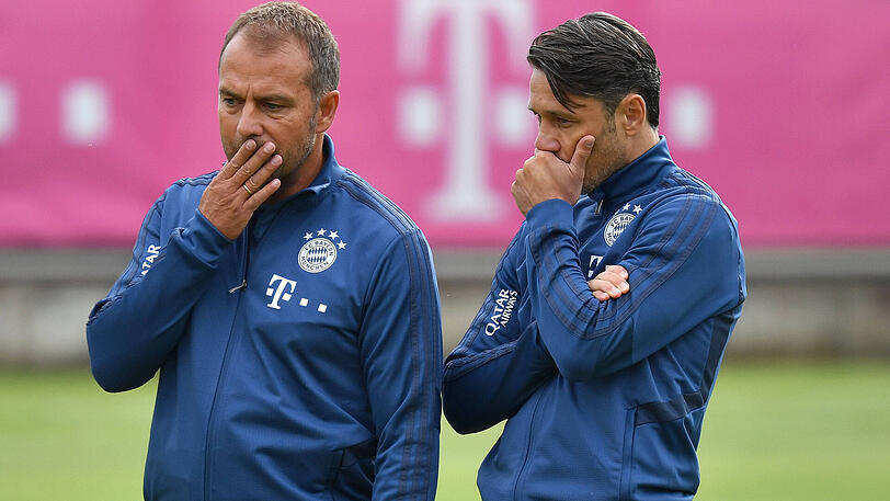 Hansi Flick (l.) unterstützten Niko Kovac seit Sommer als Co-Trainer.