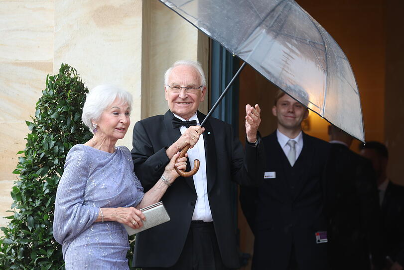 Edmund Stoiber, ehemaliger Ministerpräsident von Bayern, und Ehefrau Karin.