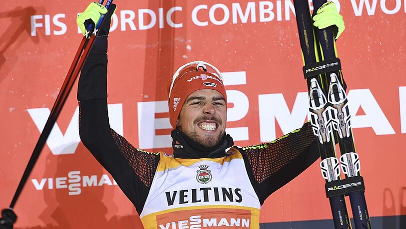 Johannes Rydzek feiert seinen besten Saisoneinstand. Johannes Rydzek feiert seinen besten Saisoneinstand.