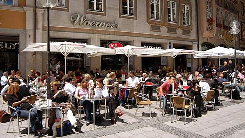 Das Café Woerner&rsquo;s am Marienplatz.