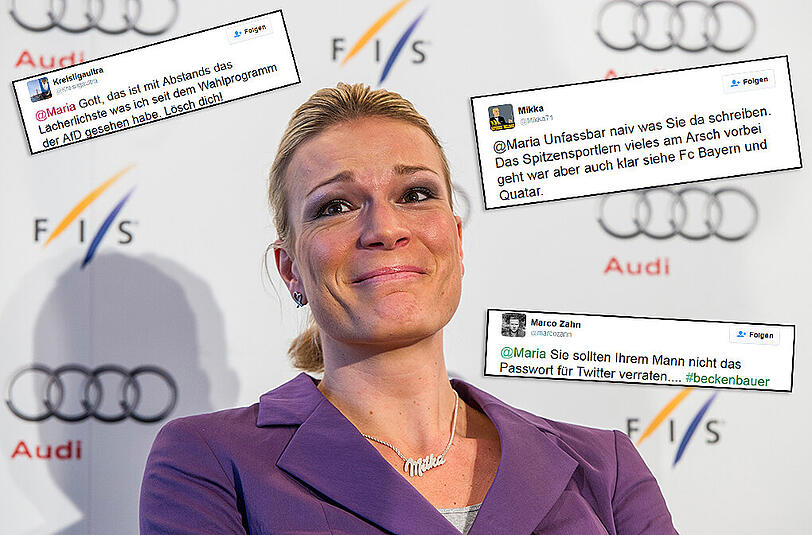 Maria Höfl-Riesch: Ihre Unterstüzung für Franz Beckenbauer brachte ihr viel Kritik ein.
