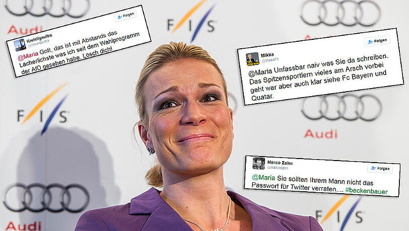 Maria Höfl-Riesch: Ihre Unterstüzung für Franz Beckenbauer brachte ihr viel Kritik ein. Maria Höfl-Riesch: Ihre Unterstüzung für Franz Beckenbauer brachte ihr viel Kritik ein.