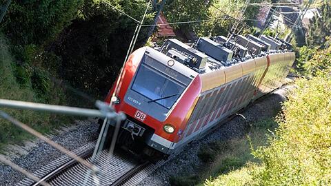 Eine S-Bahn fährt über die Gleise. Foto: Matthias Balk/dpa