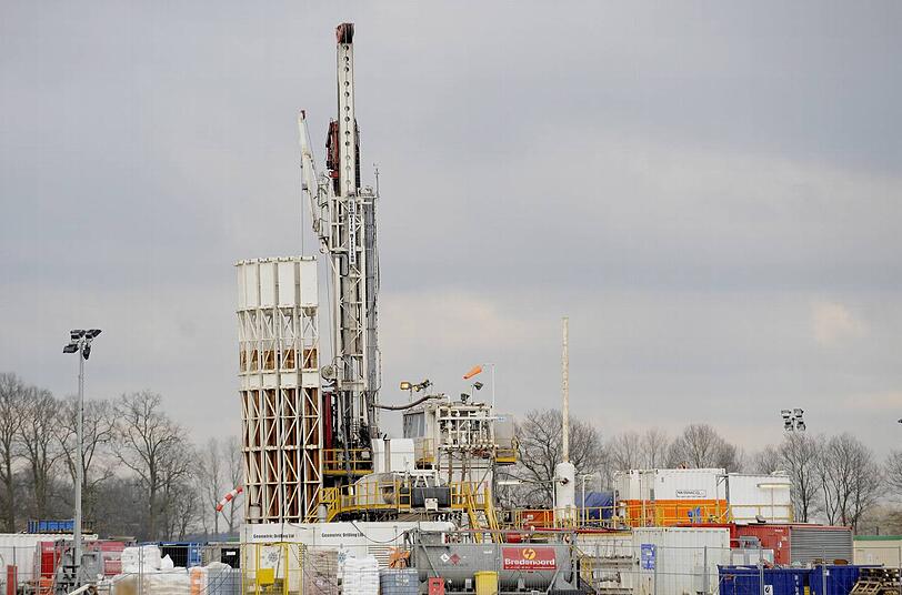 Eine Gas-Bohrstelle in Luenne bei Lingen von der Firma Exxon.