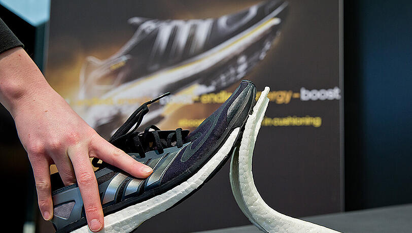 Ein Adidas-Modell mit der neuen Sohlentechnik. Ein Adidas-Modell mit der neuen Sohlentechnik.