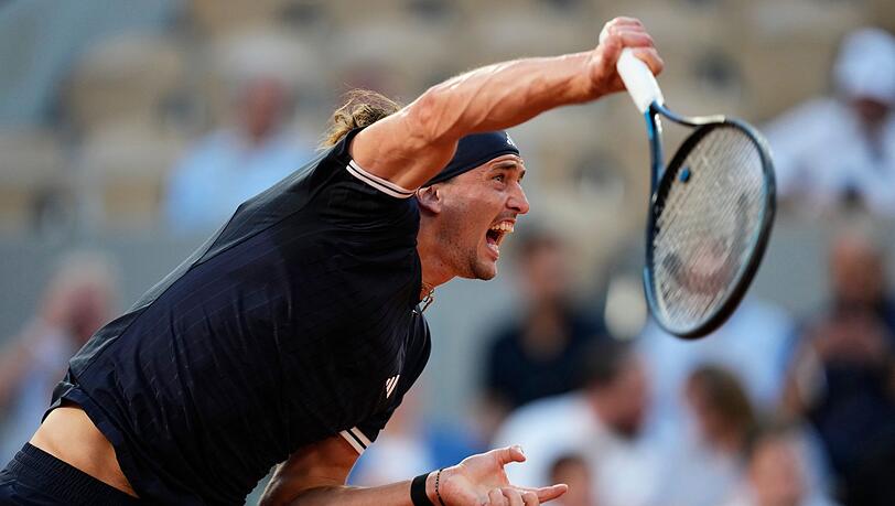 Auf seinen Aufschlag war mal wieder Verlass: Alexander Zverev. Auf seinen Aufschlag war mal wieder Verlass: Alexander Zverev.