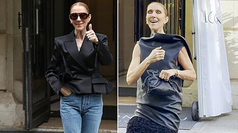 C&eacute;line Dion am Dienstag (re.) und Donnerstag bei den Begegnungen mit den Fans in Paris.