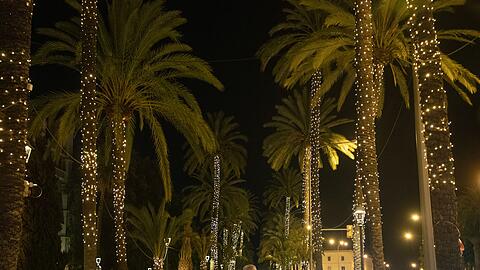 Palma hat die Weihnachtsbeleuchtung angeschaltet.