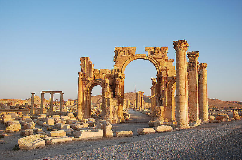Ruinen der antiken Stadt Palmyra nördlich von Damaskus.