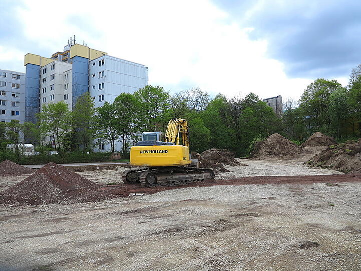 Die Bauarbeiten für den Sportpark haben begonnen.