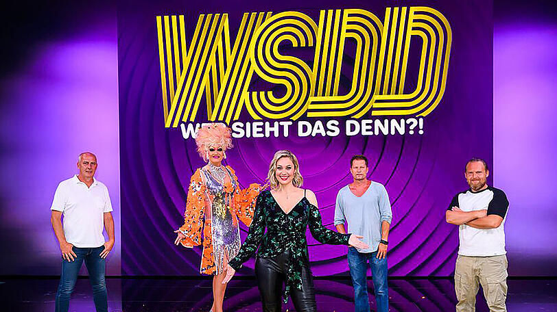 "Wer sieht das denn?!": Ruth Moschner (M.) und ihre Gäste