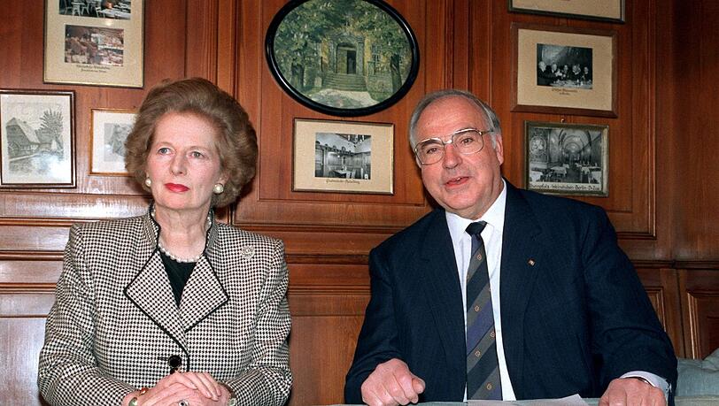 Die britische Premierministerin Margaret Thatcher traf sich am 30. April 1989 zu Gesprächen mit Bundeskanzler Helmut Kohl in Deidesheim.