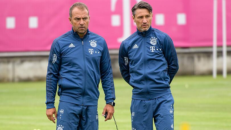 "Wir sind bereits im engen Austausch", sagt Hansi Flick über die ersten Schritte an der Seite von Chefcoach Niko Kovac (rechts).