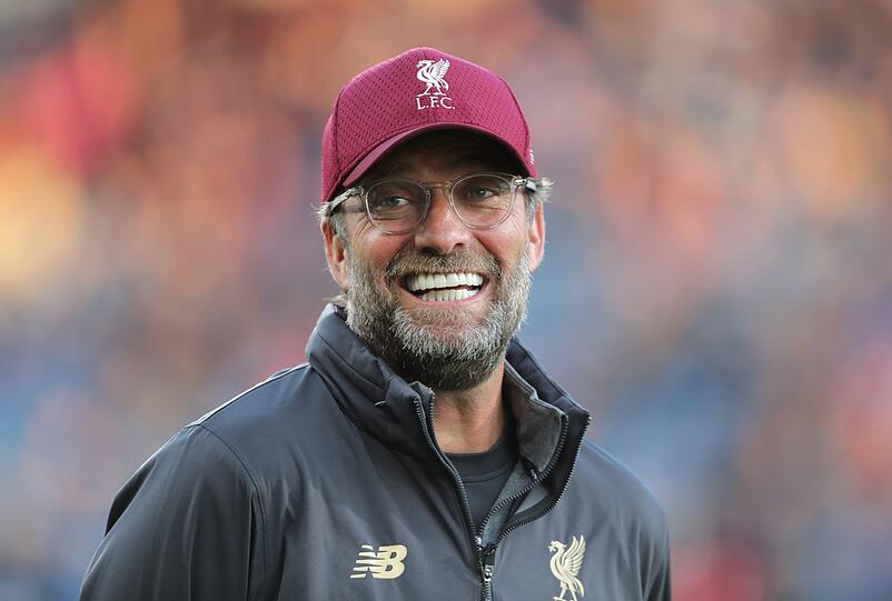 Platz 5-11: Jürgen Klopp (FC Liverpool) - "Ich hatte noch nie schon mit Anpfiff so viel Übergewicht im Mittelfeld." (Jürgen Klopp als Trainer der "BVB-Allstars" beim Abschiedsspiel von Roman Weidenfeller).