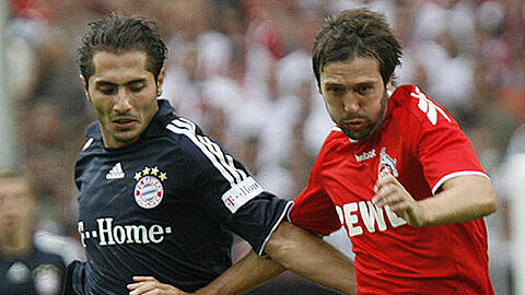 Kölns Fabrice Ehret (r.) mit Münchens Hamit Altintop