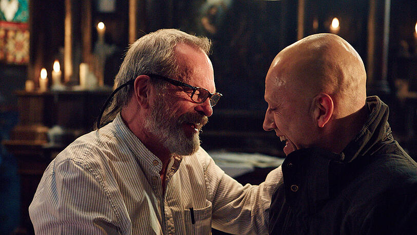 Terry Gilliam (l.) und sein Hauptdarsteller Christoph Waltz (r.) hatten viel zu lachen Terry Gilliam (l.) und sein Hauptdarsteller Christoph Waltz (r.) hatten viel zu lachen