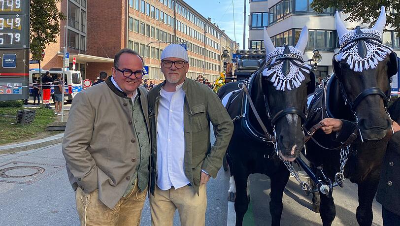 Wiesn-Chef Clemens Baumgärtner (CSU) und DJ Ötzi.