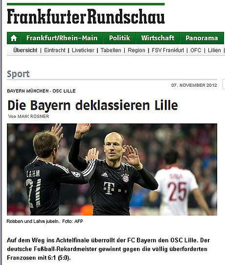 Internationale Stimmen: Bayern gegen Lille: Die Pressestimmen - FC Bayern - Abendzeitung München