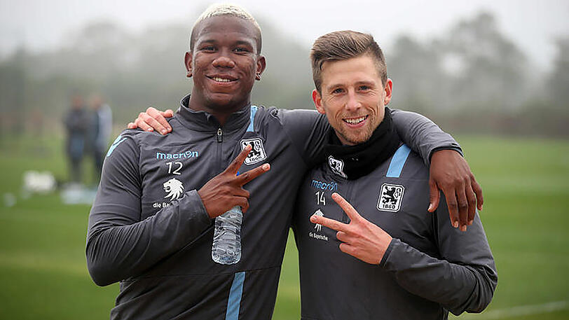 Zwei Löwen auf dem Weg zurück: Krisztian Simon und Lucas Ribamar im Trainingslager des TSV 1860 in Troia/Portugal.