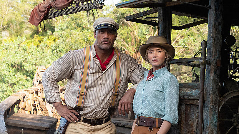 Dwayne Johnson und Emily Blunt in Disneys "Jungle Cruise".