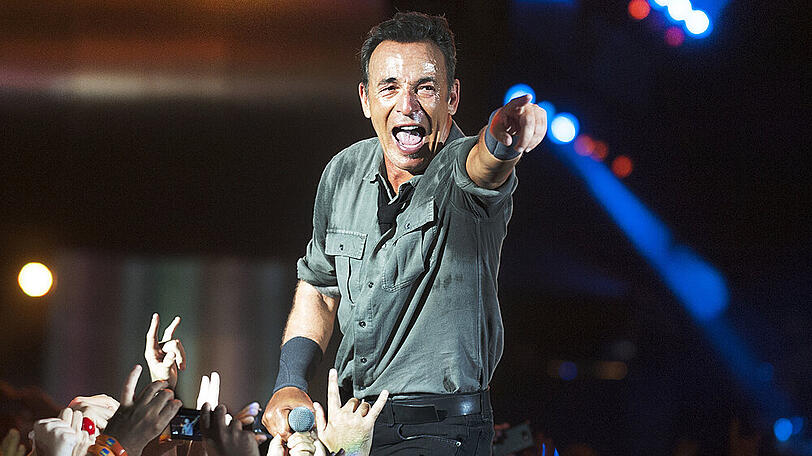 Bruce Springsteen während eines Konzerts in Rio